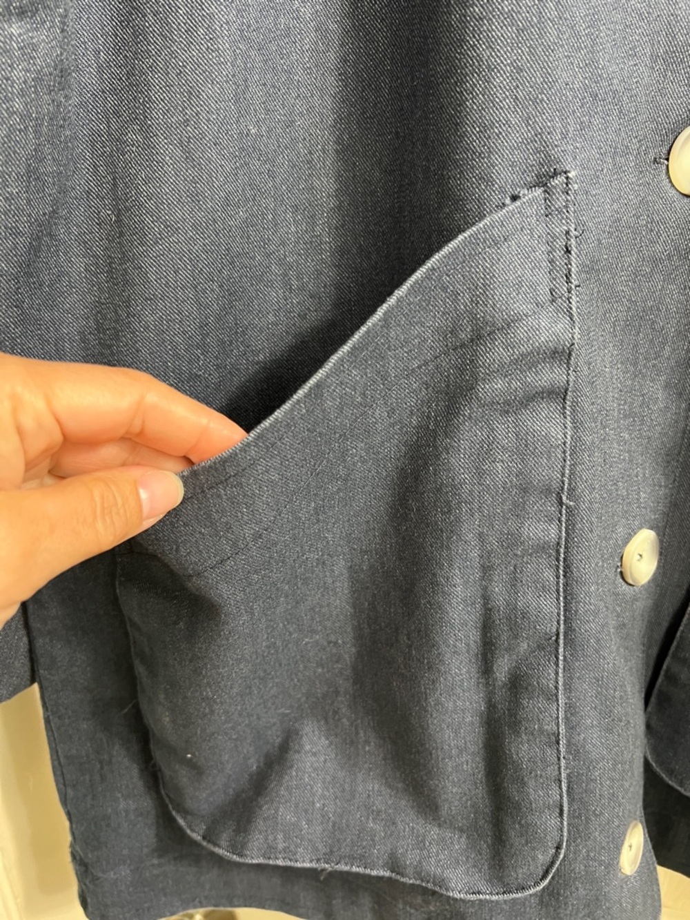 Mododoc Navy Utility Button-Front Jacket - Picture 4 of 11